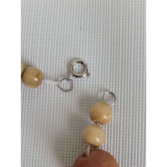 Brown & Tan Assorted Wooden Beads Single Strand Layering Style Fashion Necklace - Picture 9 of 9